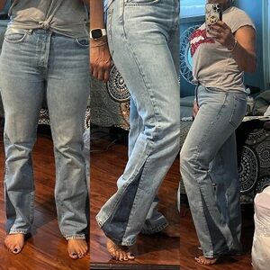 Zara Light Blue Flare Women's Jeans